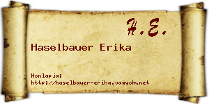 Haselbauer Erika névjegykártya